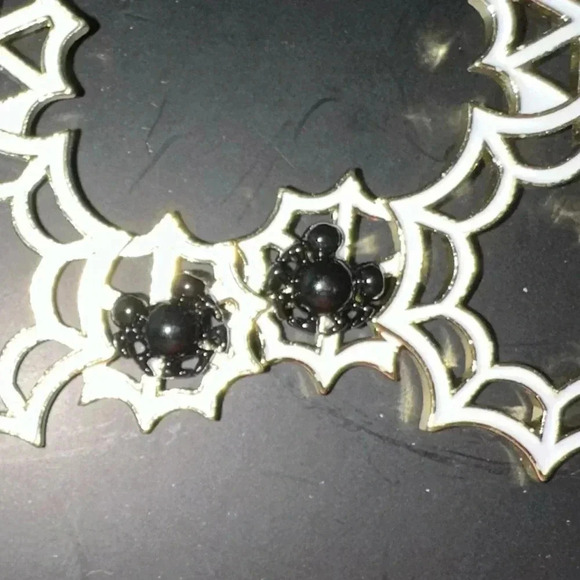 Glow in the dark BaubleBar Disney Mickey Spider Web Earrings - Picture 3 of 8